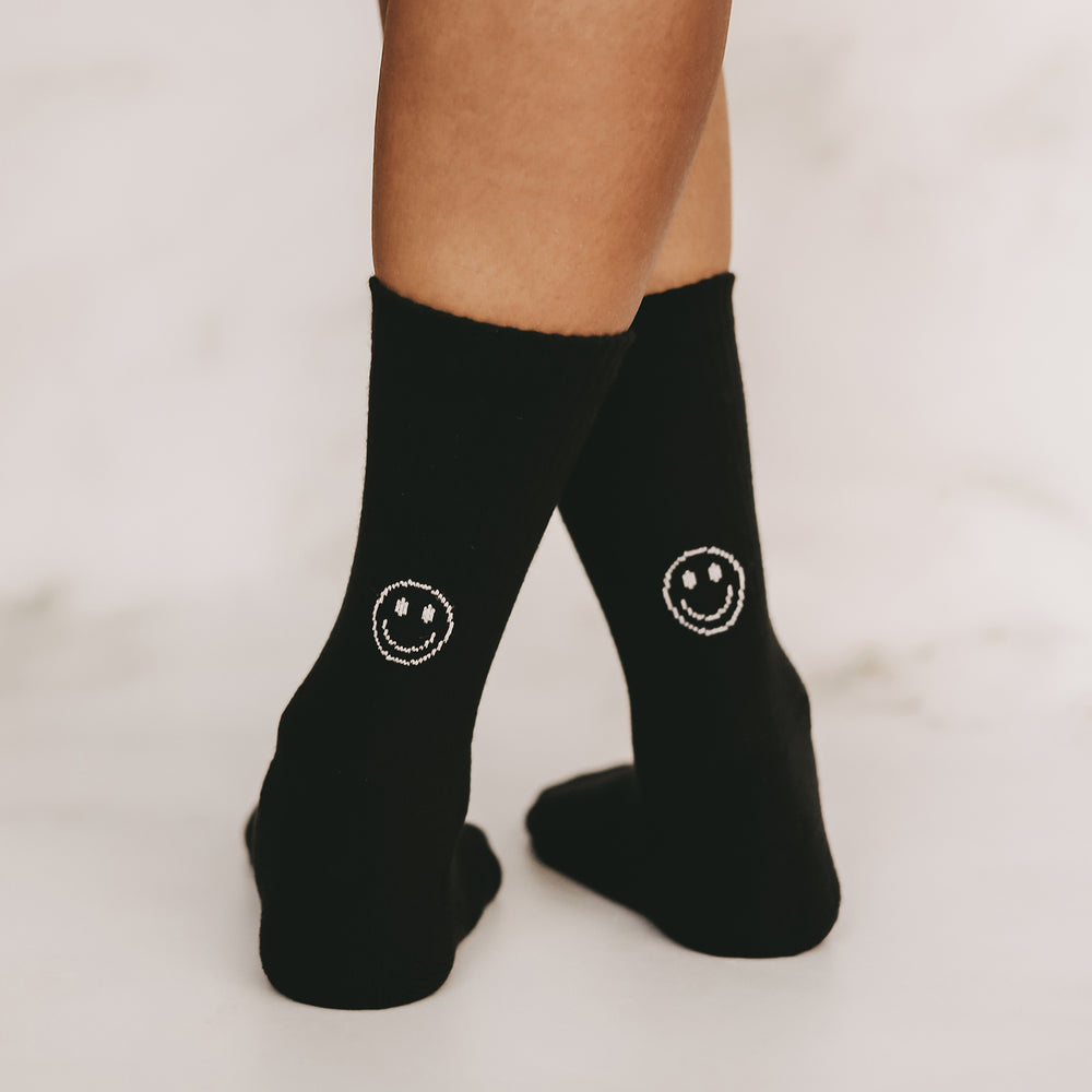 Chaussettes Smiley noir (VE = 5 Stk)