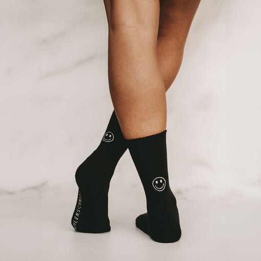 Socken Smiley schwarz (VE = 5 Stk)