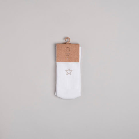 Chaussettes blanches étoile (VE = 5 pcs)