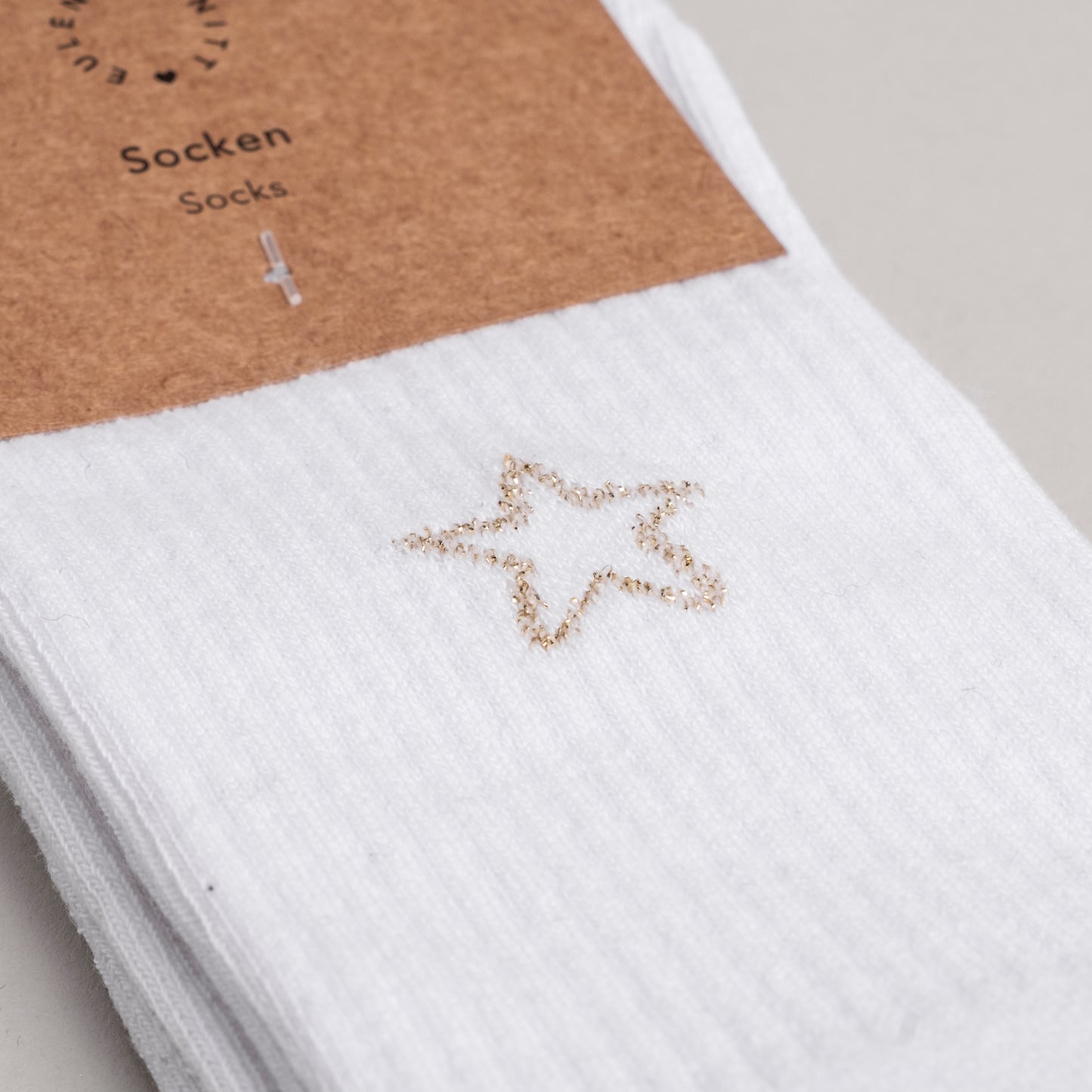 Chaussettes blanches étoile (VE = 5 pcs)