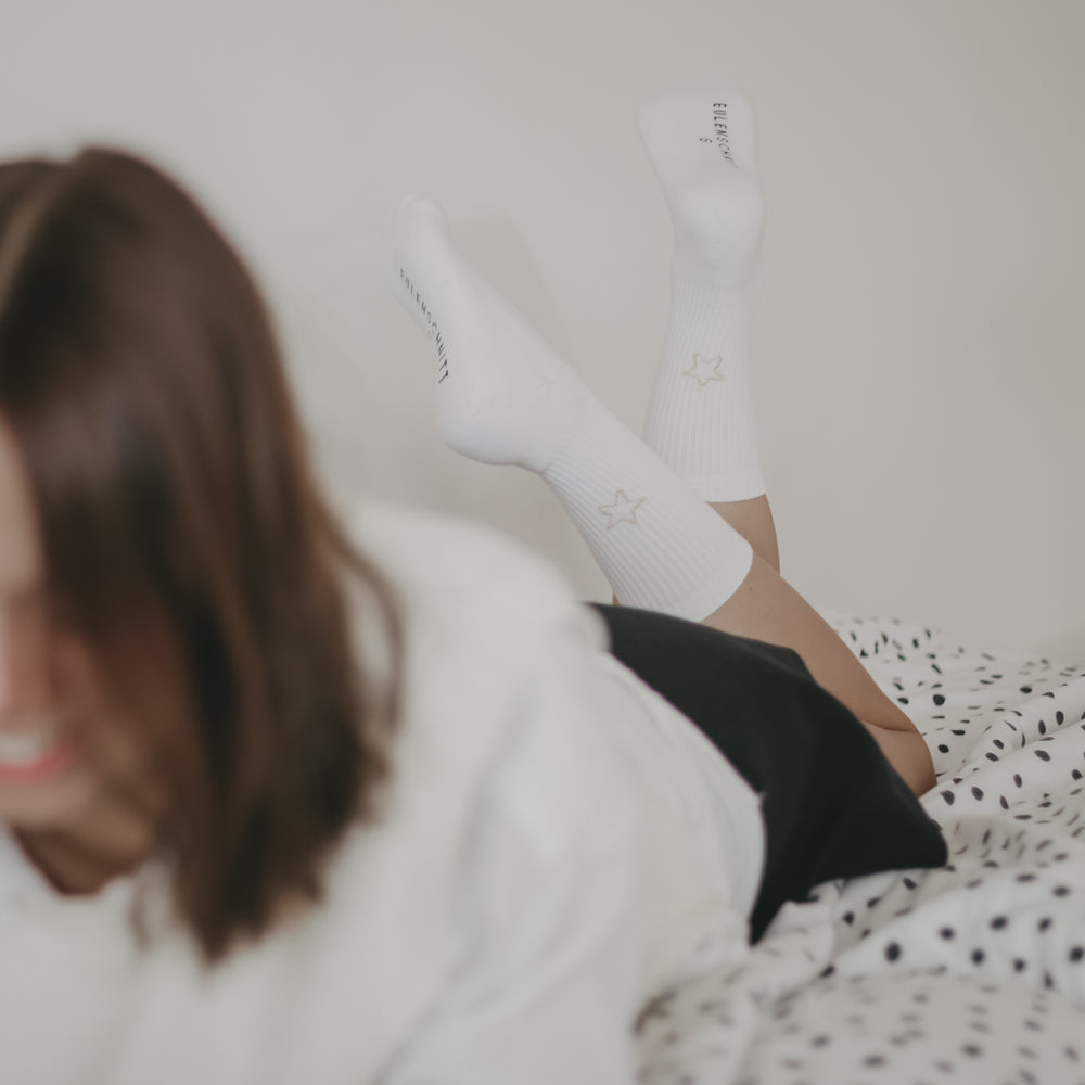 Chaussettes blanches étoile (VE = 5 pcs)