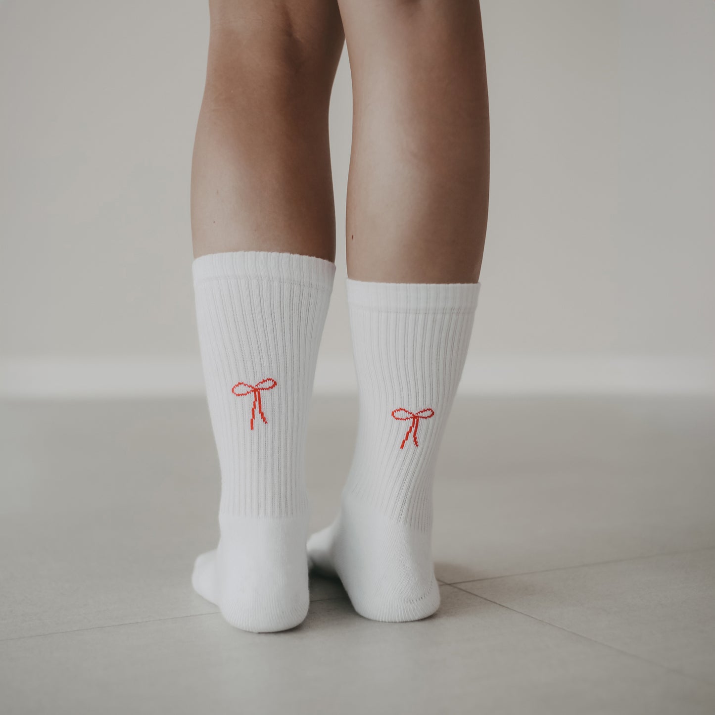 Chaussettes blanches avec nœud (VE = 5 pcs)