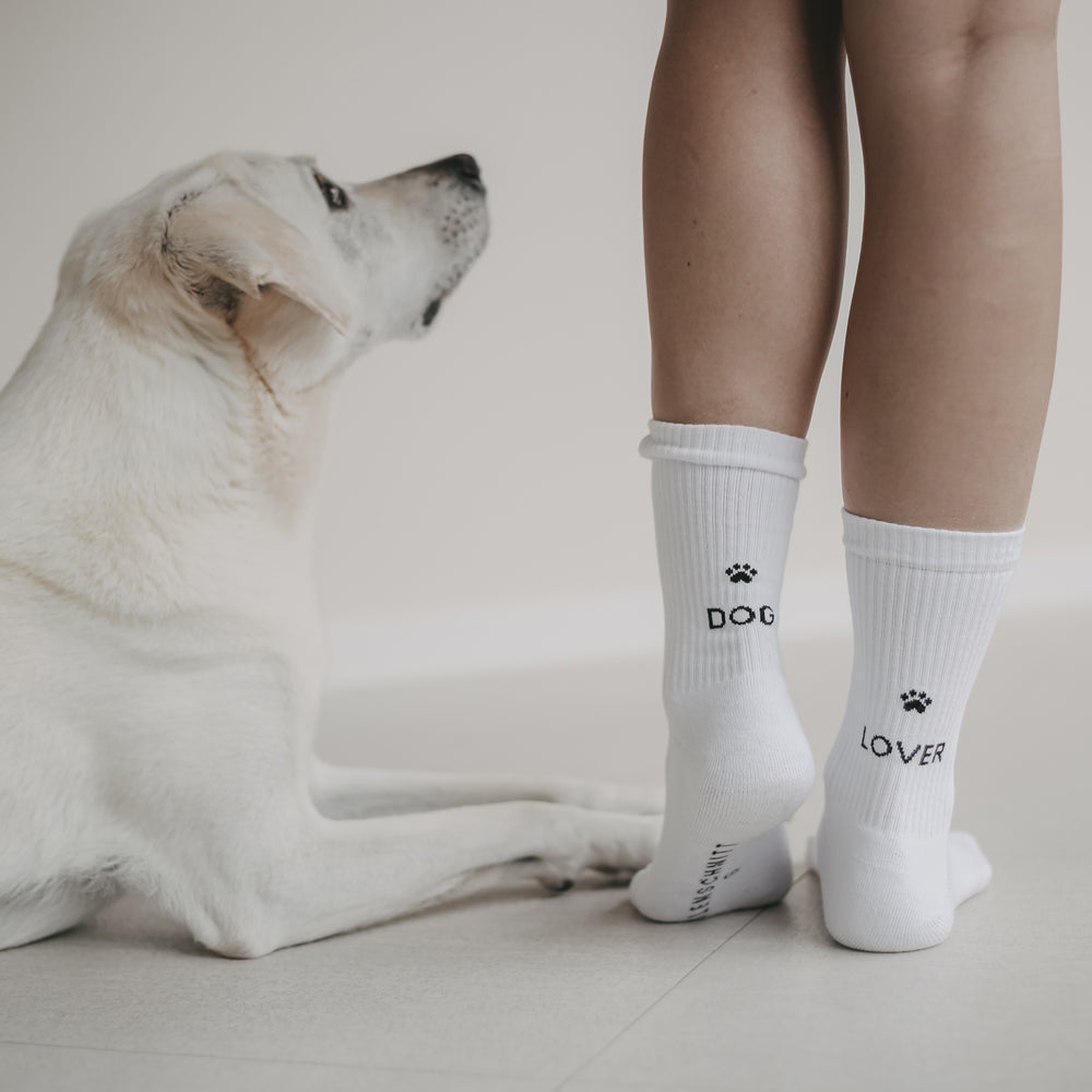 Chaussettes blanches Dog Lover (VE = 5 Stk)