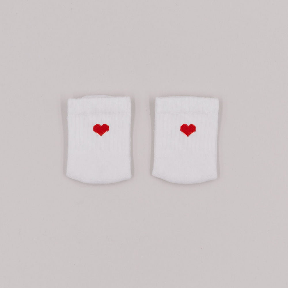 Babysocken Herz rot (VE = 5 Stk.)