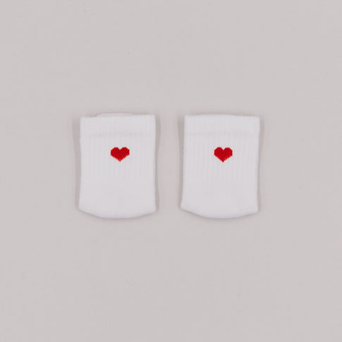 Babysocken Herz rot (VE = 5 Stk.)