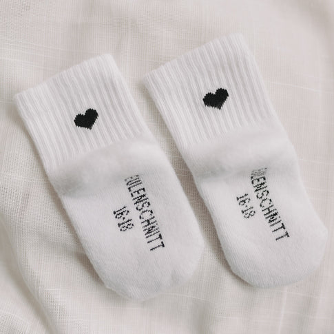 Babysocken Herz schwarz (VE = 5 Stk.)