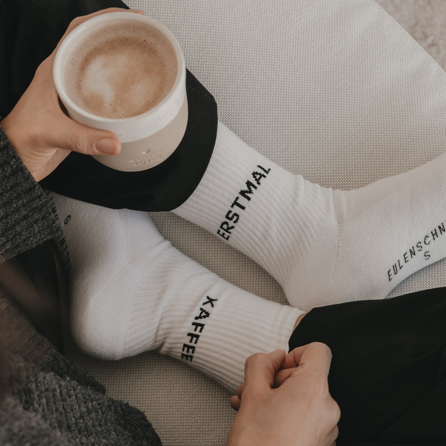 Socken Erstmal Kaffee (VE = 5 Stück)