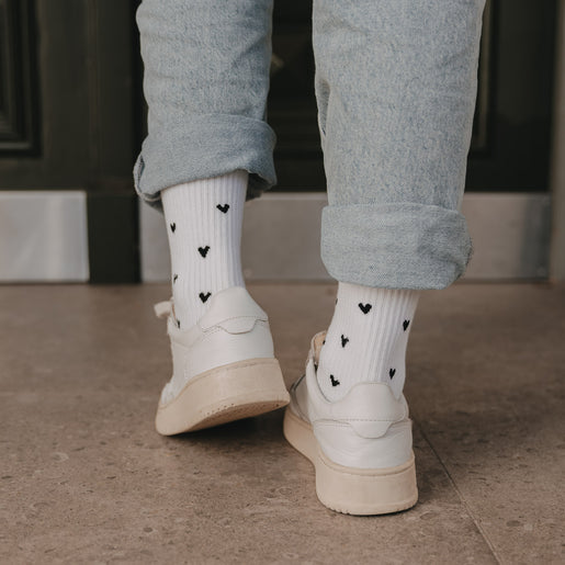 Socken Allover Herzen schwarz (VE = 5 Stück)