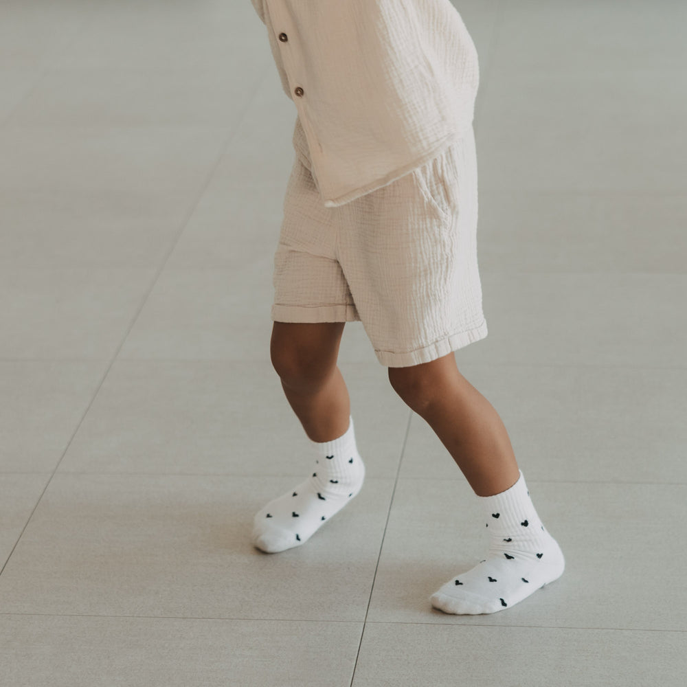 Kids Socken Allover Herzen schwarz (VE = 5 Stk.)