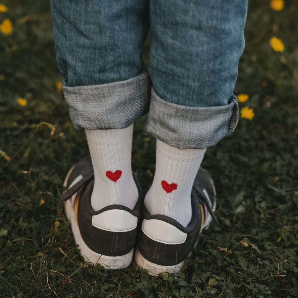 Kids Socken Herz rot (VE = 5 Stk.)