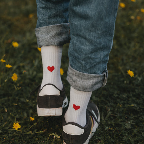 Kids Socken Herz rot (VE = 5 Stk.)