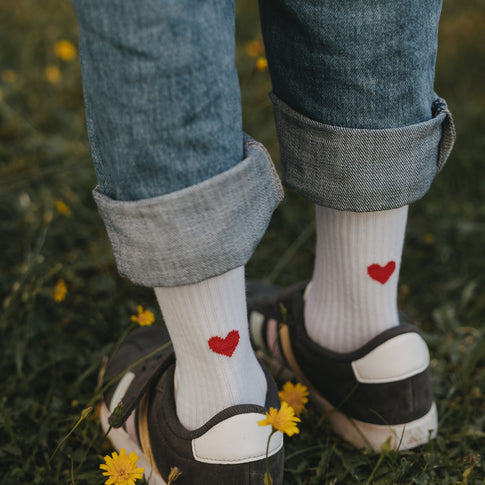 Kids Socken Herz rot (VE = 5 Stk.)