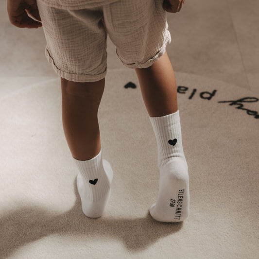 Kids Socken Herz schwarz (VE = 5 Stk.)