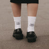 Chaussettes blanches Tu as l'air sympa aujourd'hui (VE = 5 pièces)