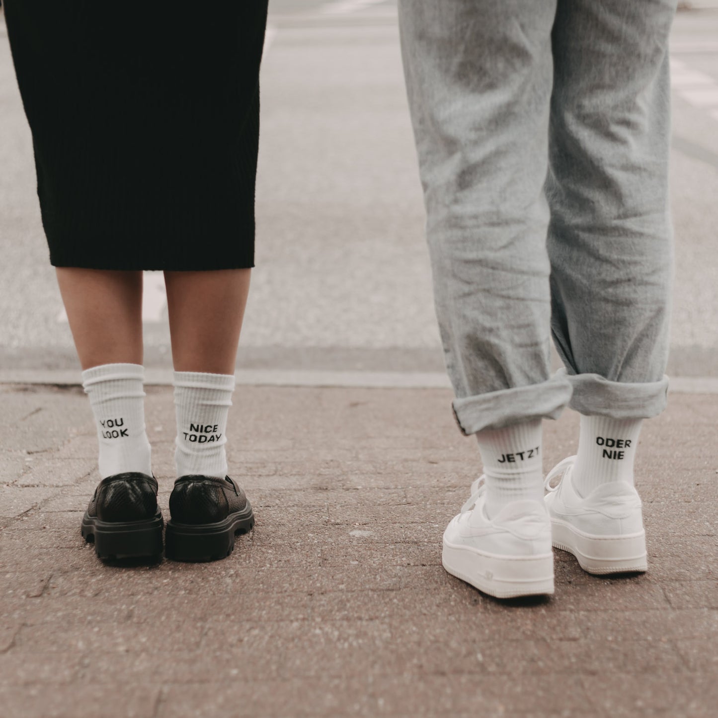 Chaussettes blanches Tu as l'air sympa aujourd'hui (VE = 5 pièces)