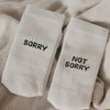 Socks white Sorry not Sorry (VE = 5 pieces)