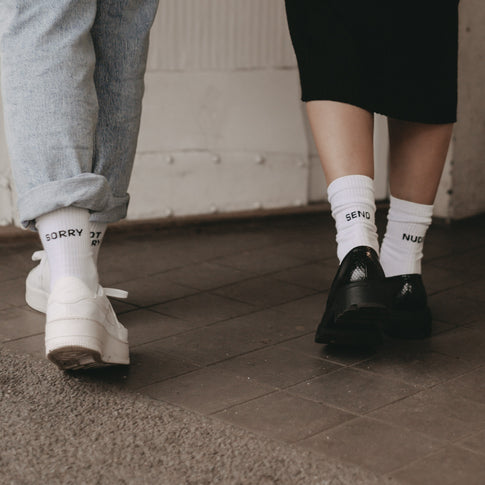Chaussettes blanches Envoie des nus (VE = 5 pièces)