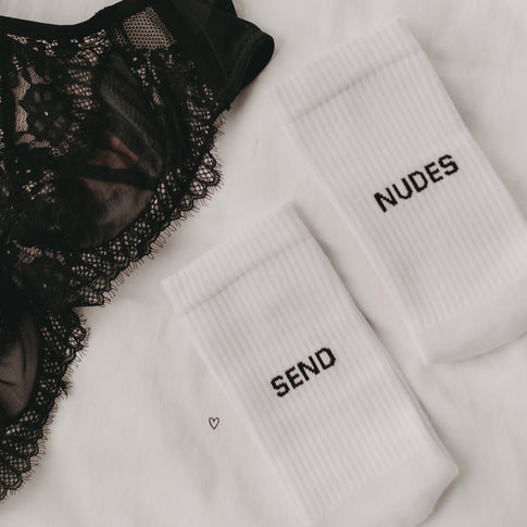 Chaussettes blanches Envoie des nus (VE = 5 pièces)