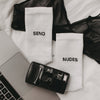 Chaussettes blanches Envoie des nus (VE = 5 pièces)