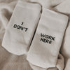 Socks white I don't work here (VE = 5 pieces)