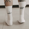 Socks white I don't work here (VE = 5 pieces)
