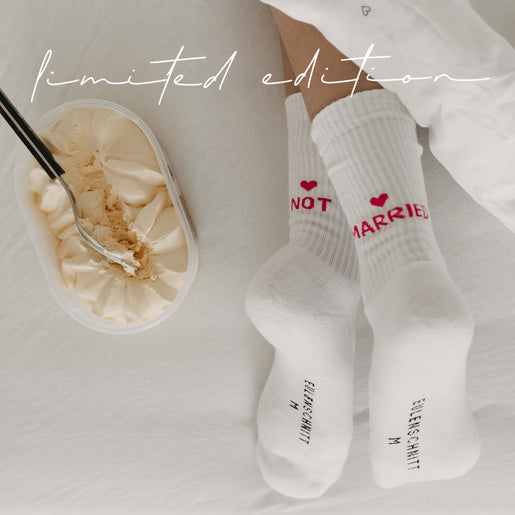 Chaussettes blanches limitées Not Married (VE = 5 Stk.)
