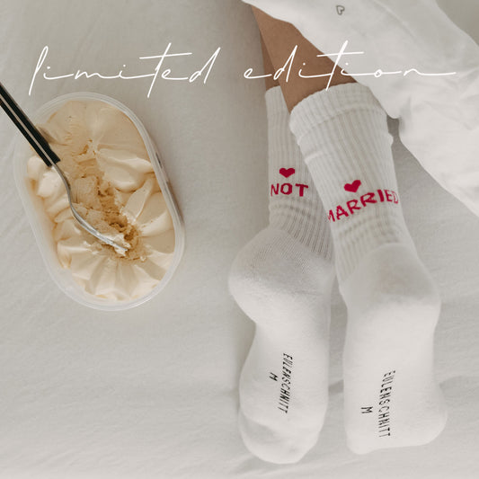 Chaussettes blanches limitées Not Married (VE = 5 Stk.)