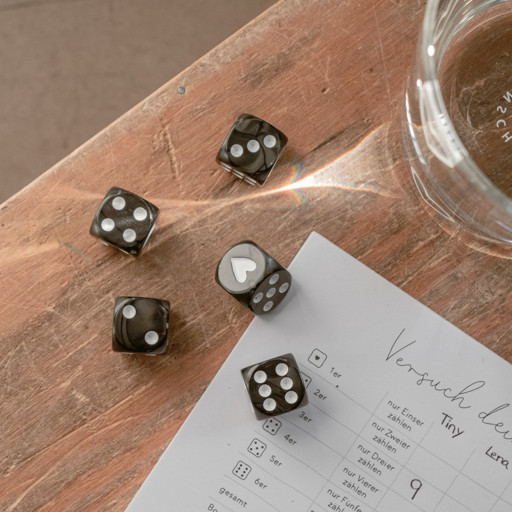 Dice Set Black (PU = 8 Sets)