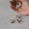 Dice set mother-of-pearl black (VE = 8 sets)