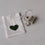 Dice set mother-of-pearl black (VE = 8 sets)