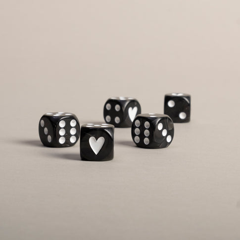 Dice Set Black (PU = 8 Sets)