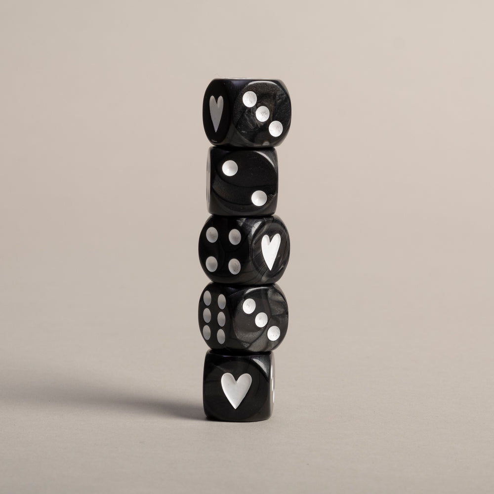 Dice Set Black (PU = 8 Sets)