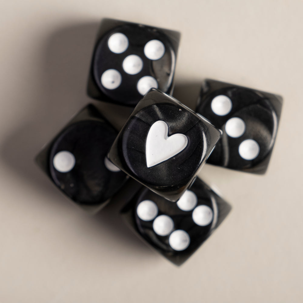 Dice Set Black (PU = 8 Sets)