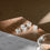 Dice set mother-of-pearl black (VE = 8 sets)