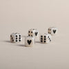 Dice set mother-of-pearl black (VE = 8 sets)