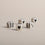 Dice set mother-of-pearl black (VE = 8 sets)