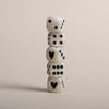 Dice set mother-of-pearl black (VE = 8 sets)