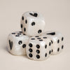 Dice set mother-of-pearl black (VE = 8 sets)