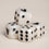 Dice set mother-of-pearl black (VE = 8 sets)