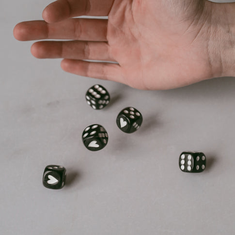 Dice Set Black (PU = 8 Sets)