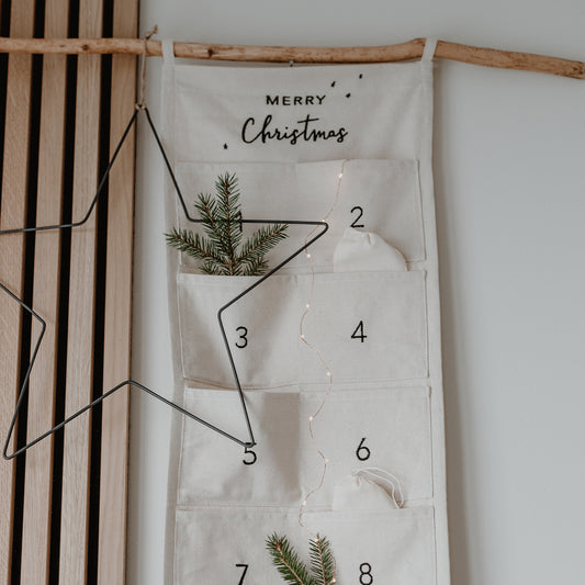 Calendrier de l'Avent Merry Christmas 30cm (1 VE = 3 Pièces.)