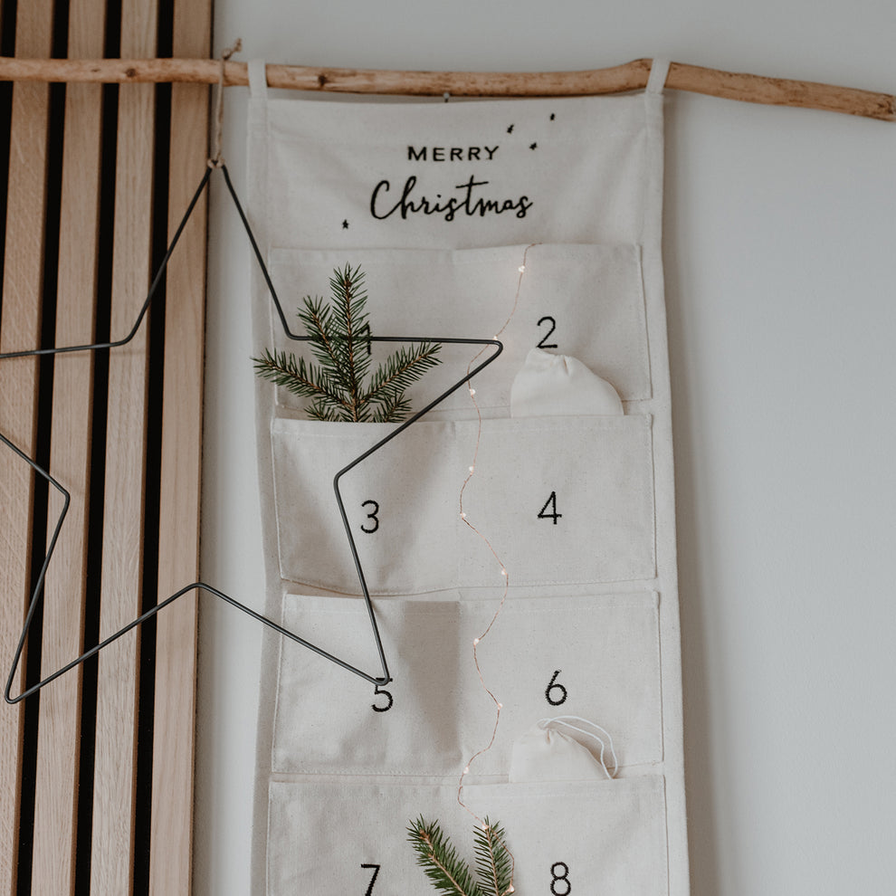 Adventskalender Merry Christmas 30 cm (1 VE = 3 Stk.)