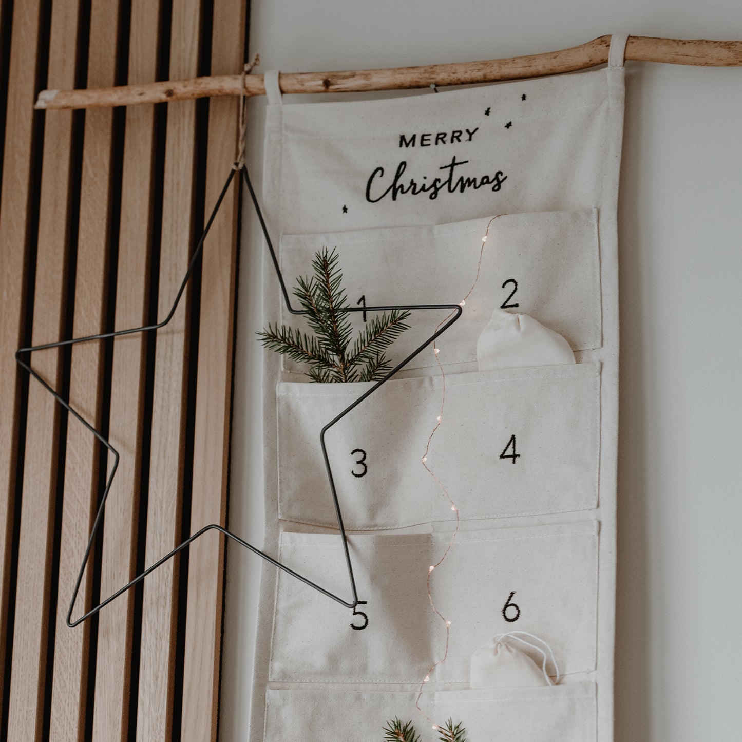 Adventskalender Merry Christmas 30 cm (1 VE = 3 Stk.)