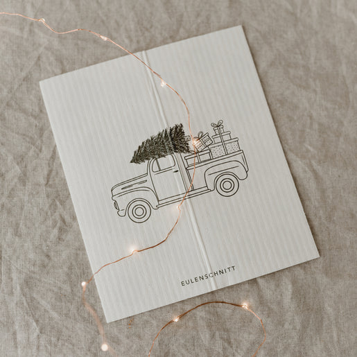 Schwammtücher Weihnachtsauto im 3er Set (VE = 10 Stk)