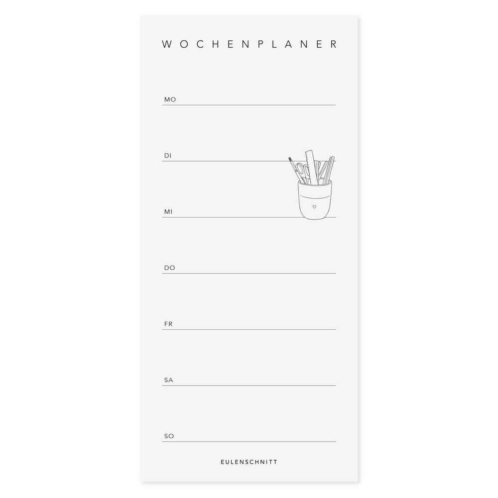 Bloc planificateur hebdomadaire (VE = 10 pcs)