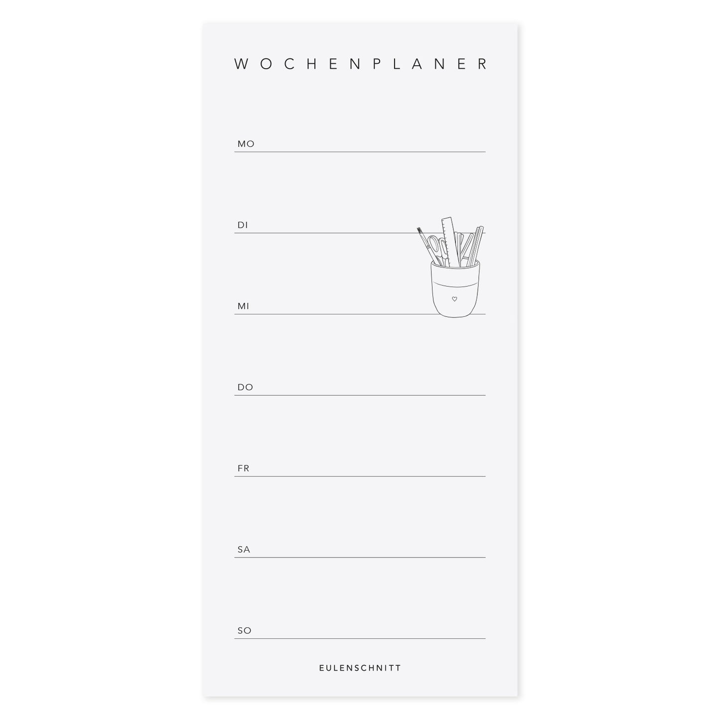 Bloc planificateur hebdomadaire (VE = 10 pcs)