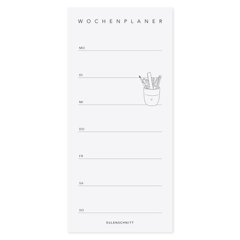 Bloc planificateur hebdomadaire (VE = 10 pcs)
