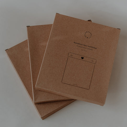 Bloc-notes cœur rechargeable (VE = 6 pcs)