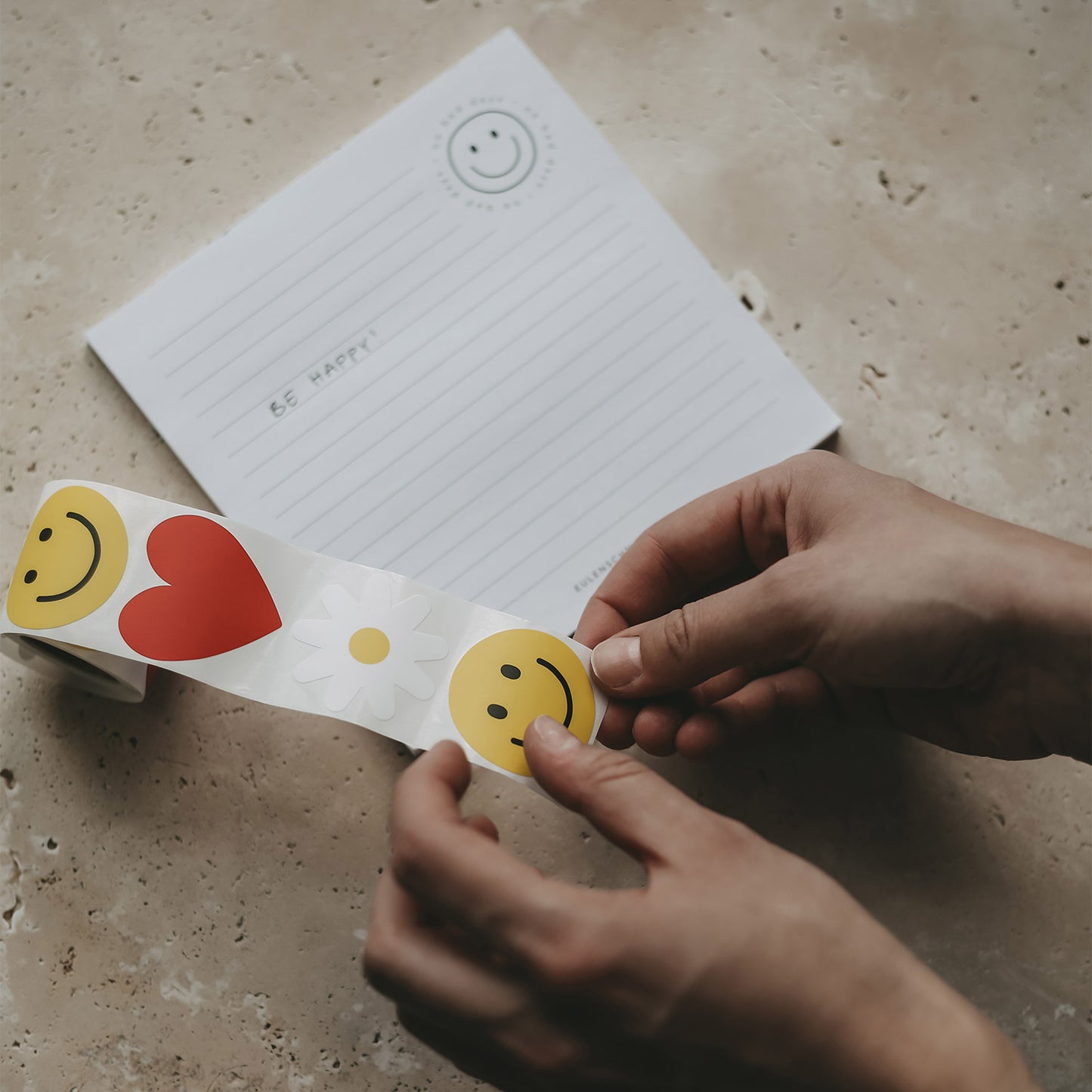 Sticker Smiley, Heart, Daisy (VE = 8 pcs)