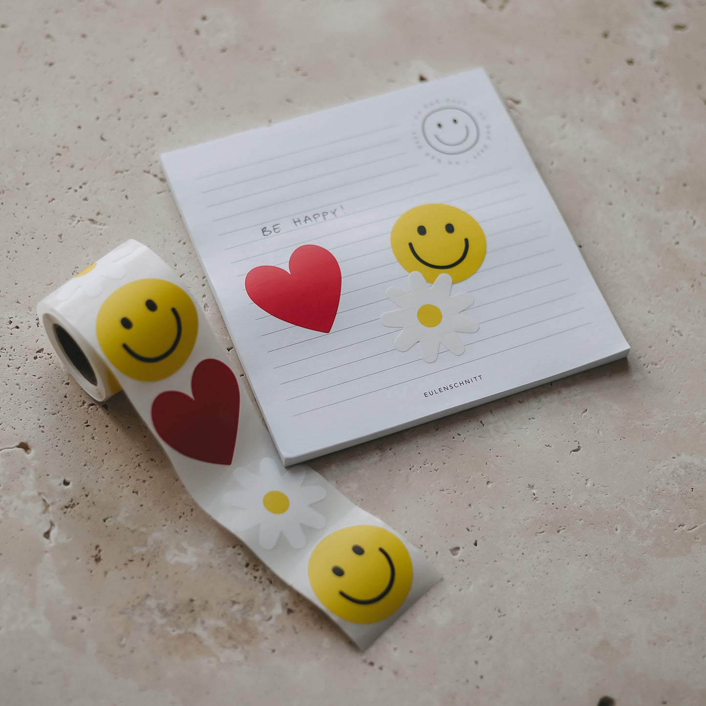 Sticker Smiley, Heart, Daisy (VE = 8 pcs)
